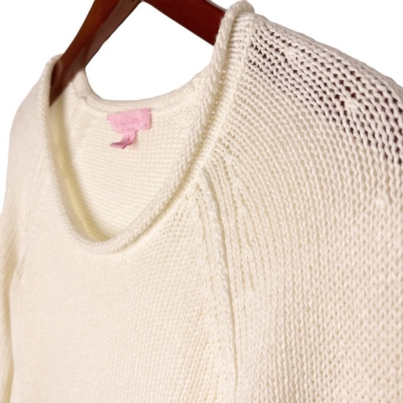 LILLY PULITZER Shaker Knit Pullover Sweater Size Small in Ivory - Picture 7 of 11